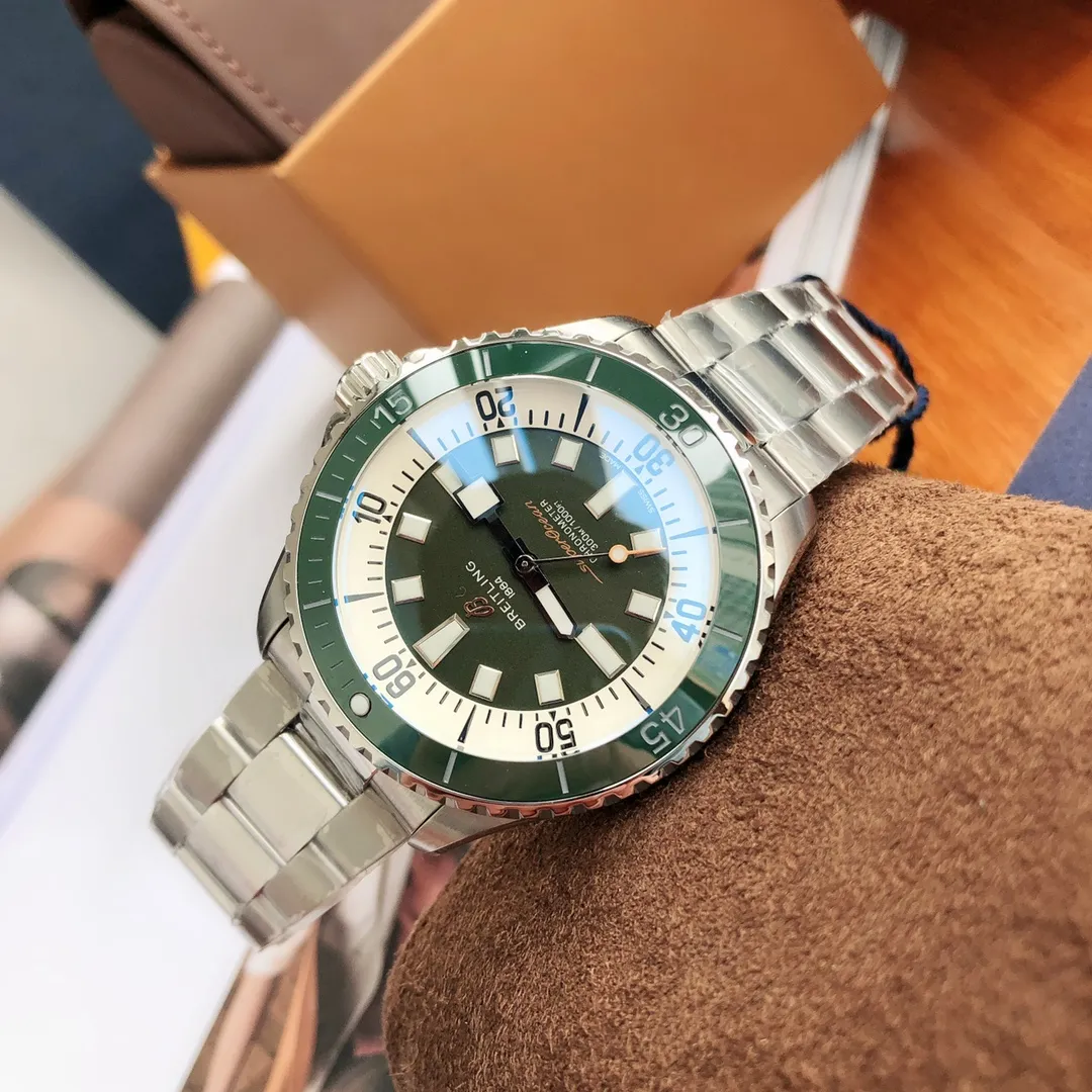 Affordable BLS Factory Breitling Superocean Automatic Green Dial Stainless Steel Bezel Men’s Diver Watch 2649