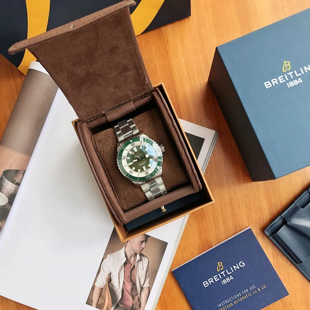 Affordable BLS Factory Breitling Superocean Automatic Green Dial Stainless Steel Bezel Men’s Diver Watch 2649