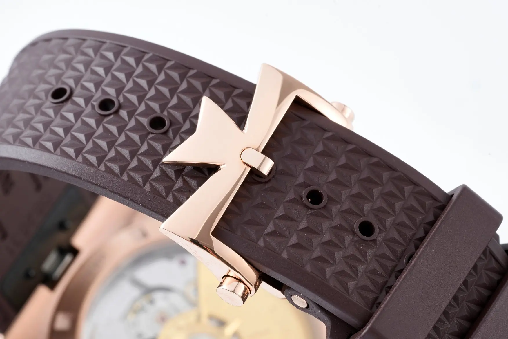 PPF Factory Vacheron Constantin Overseas 4500V Series – Rose Gold Case, Brown Rubber Strap, Luxury Automatic Super Clone Watch – Best Replica Quality SmoothTexture 7166