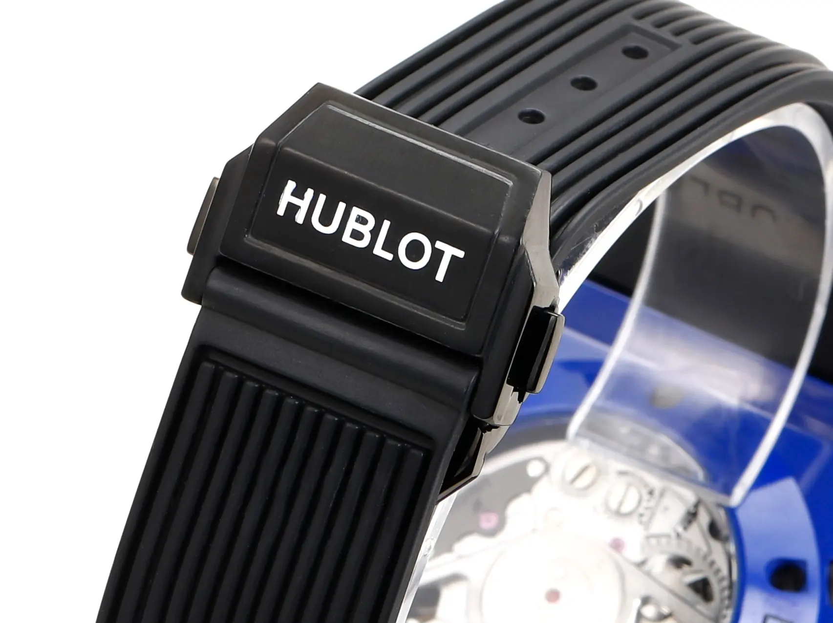 WaterResistant WWF Factory Hublot Big Bang Unico Blue Ceramic Watch – 45mm Automatic Chronograph with Rubber Strap – Super Clone Quality 8206