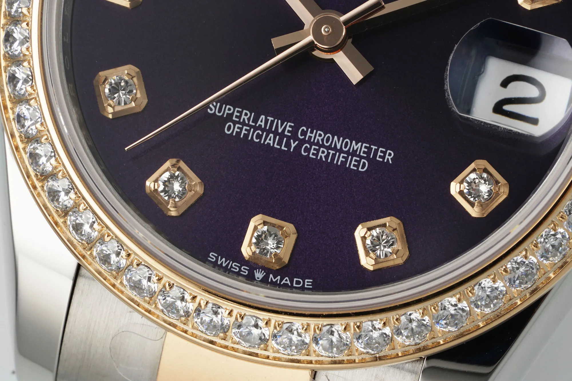 AR Factory Rolex Datejust 31mm Purple Dial Diamond Bezel Two-Tone Stainless Steel and Rose Gold Automatic Women’s Watch Popular 265