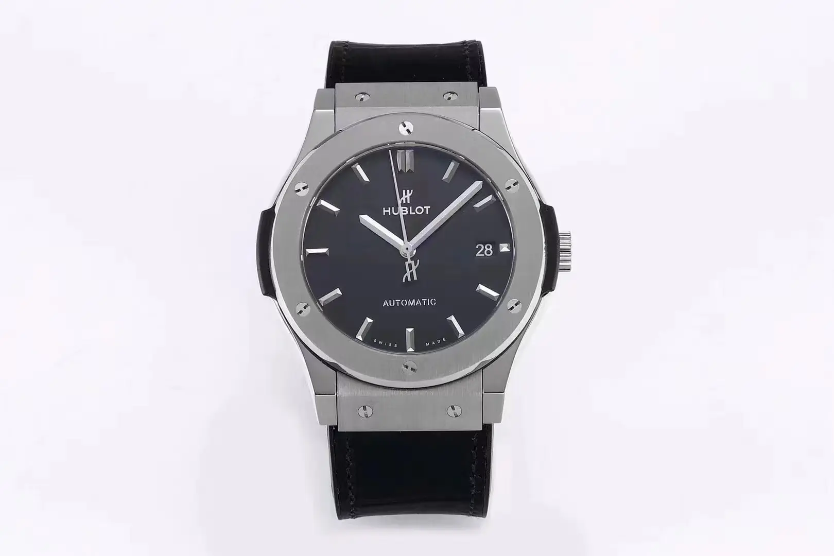 WeatherProof WWF Factory Hublot  Fusion WWF Edition – Titanium Polished Brushed Case, Black Dial, Automatic Super Clone Watch 8170