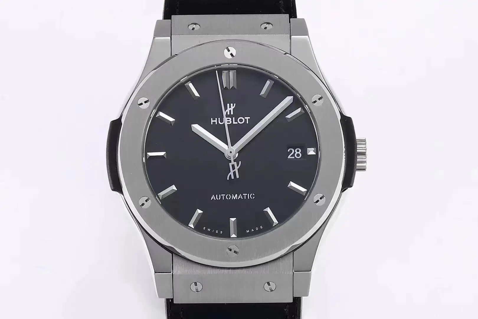 Breathable HB Factory Hublot  Fusion WWF Edition – Titanium Polished Brushed Case, Black Dial, Automatic Super Clone Watch 5864