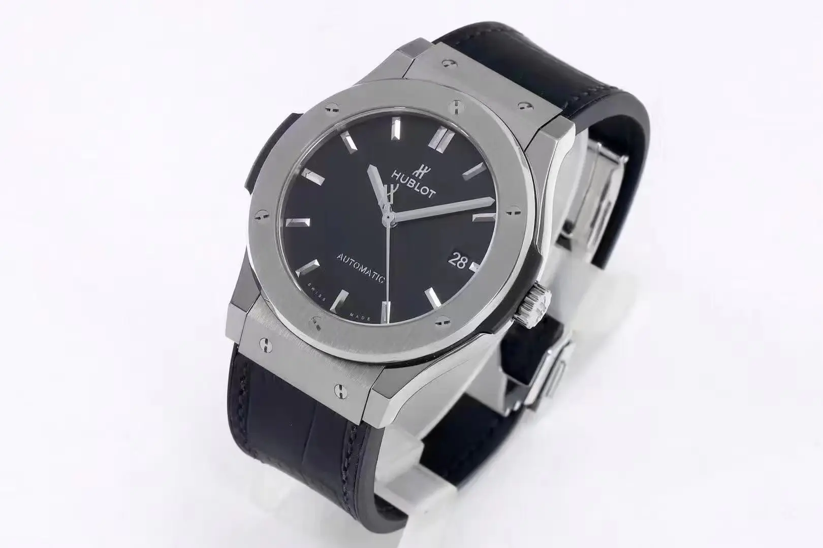 Breathable HB Factory Hublot  Fusion WWF Edition – Titanium Polished Brushed Case, Black Dial, Automatic Super Clone Watch 5864