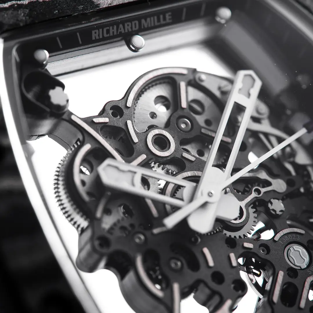 ZF Factory Richard Mille RM055 Carbon Fiber Black Rubber Super Clone Luxury Watch RelaxedFit 3879