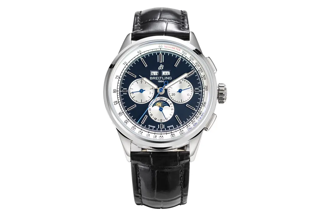 ZF Factory Breitling Premier B01 Chronograph Blue Dial Leather – Super Clone Watches Packable 2518