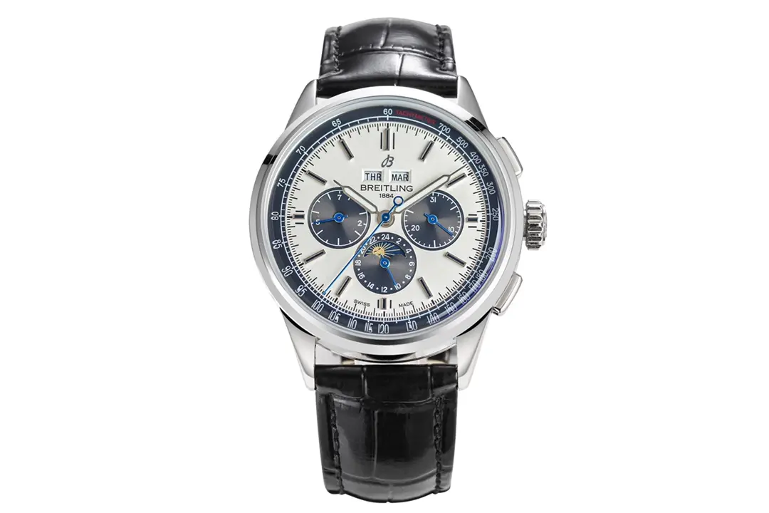 GoodFit ZF Factory Breitling Premier B25 Chronograph Blue Dial Leather – Super Clone Watches 2642