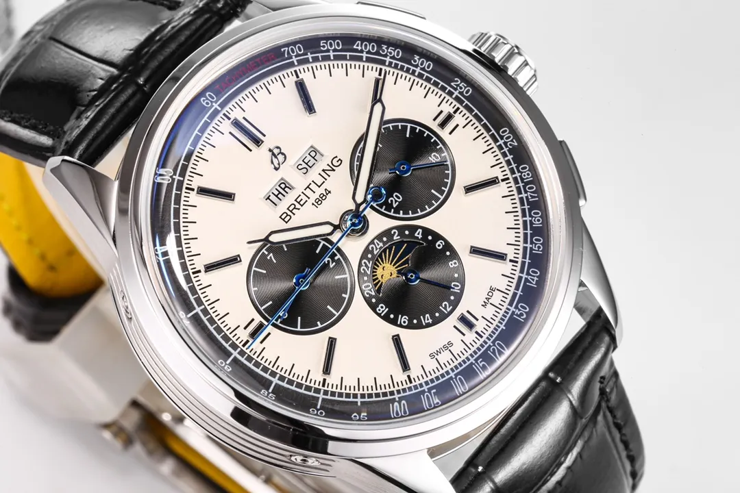 GoodFit ZF Factory Breitling Premier B25 Chronograph Blue Dial Leather – Super Clone Watches 2642
