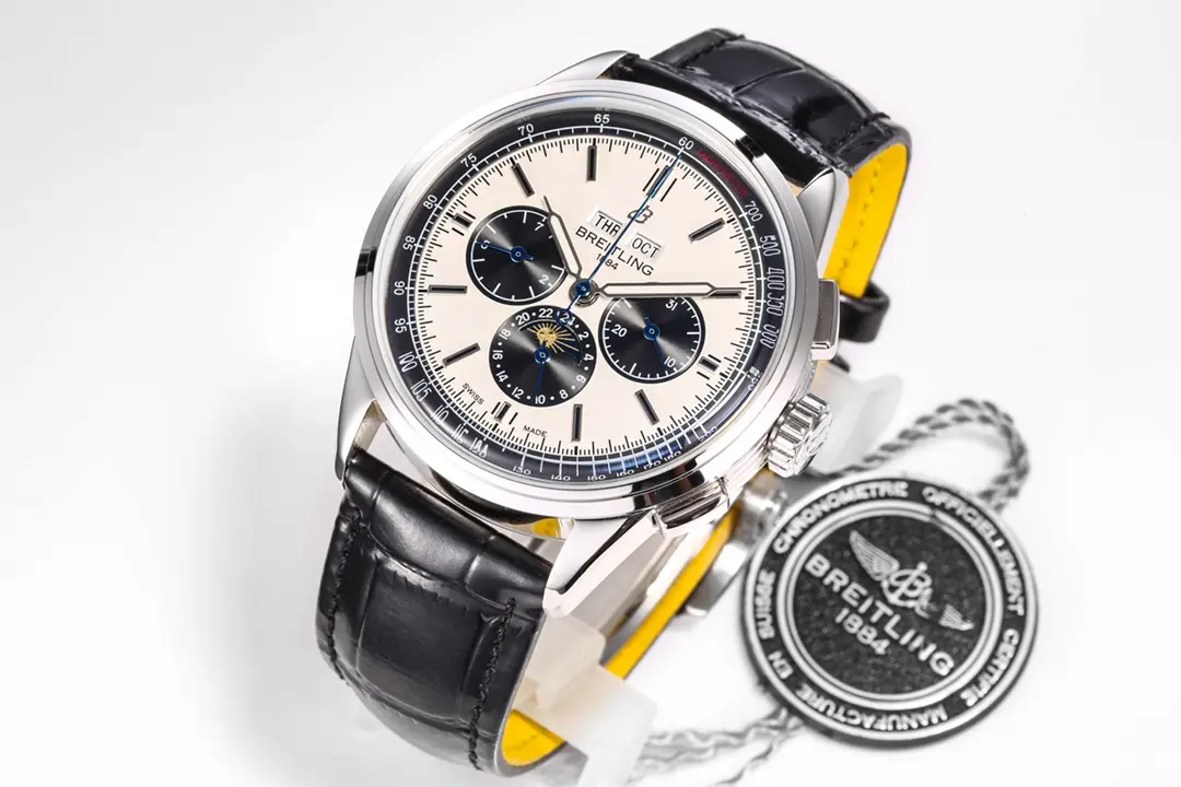 GoodFit ZF Factory Breitling Premier B25 Chronograph Blue Dial Leather – Super Clone Watches 2642