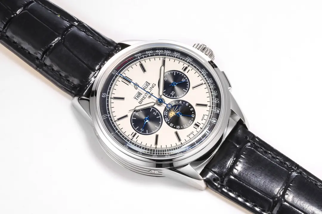 GoodFit ZF Factory Breitling Premier B25 Chronograph Blue Dial Leather – Super Clone Watches 2642