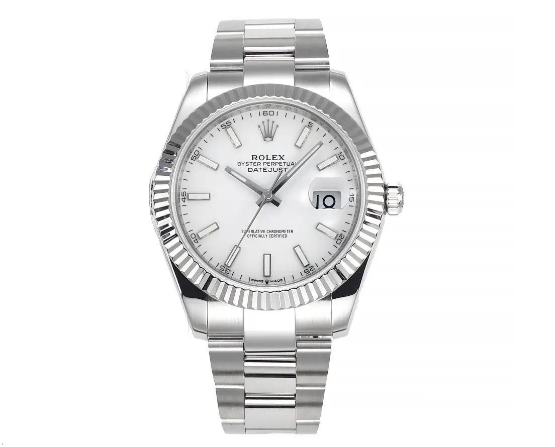 Bright Rolex Datejust Silver Fluted Bezel Stainless Steel Watch with New 3235 Movement – Super Clone Collectio 127