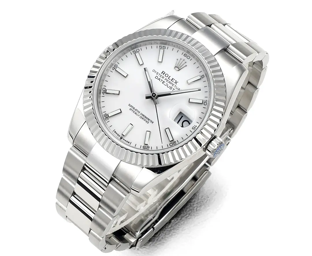Bright Rolex Datejust Silver Fluted Bezel Stainless Steel Watch with New 3235 Movement – Super Clone Collectio 127