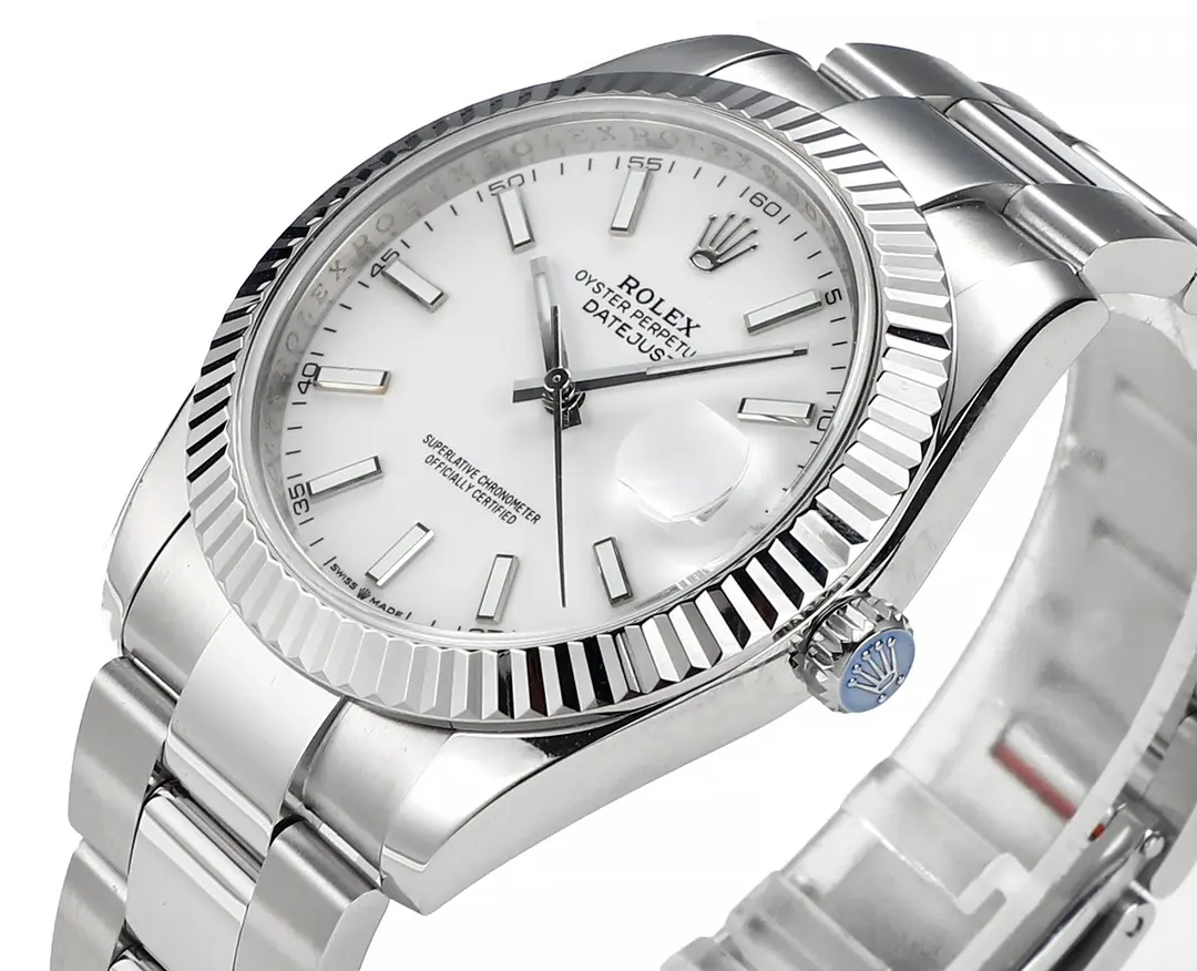 Bright Rolex Datejust Silver Fluted Bezel Stainless Steel Watch with New 3235 Movement – Super Clone Collectio 127