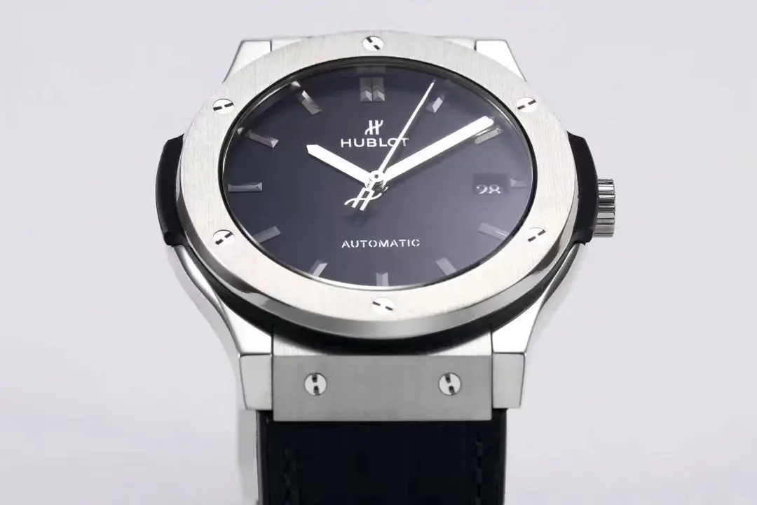 Affordable BB Factory Hublot  Fusion Watch – Polished Brushed Titanium, Black Dial, 45MM Case, Super Clone Quality 5444