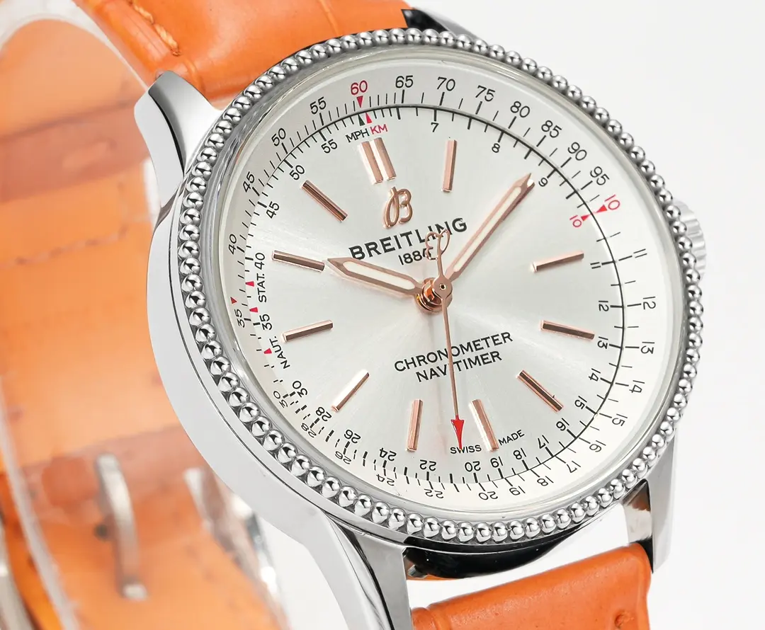 GF Factory Breitling Navitimer Automatic Orange Leather – Super Clone Watch WeatherProof 5623