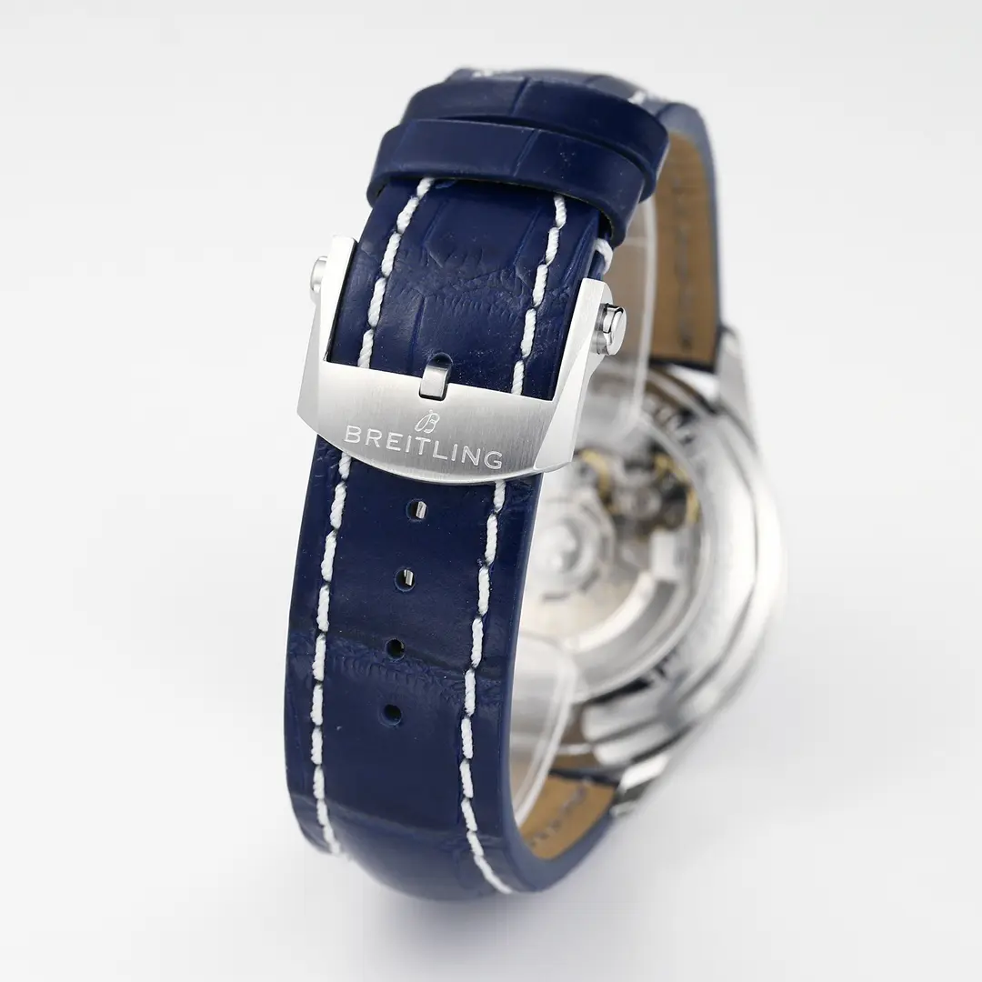 Contemporary GF Factory Breitling Premier B01 Chronograph Blue Leather – Super Clone Watches 5626
