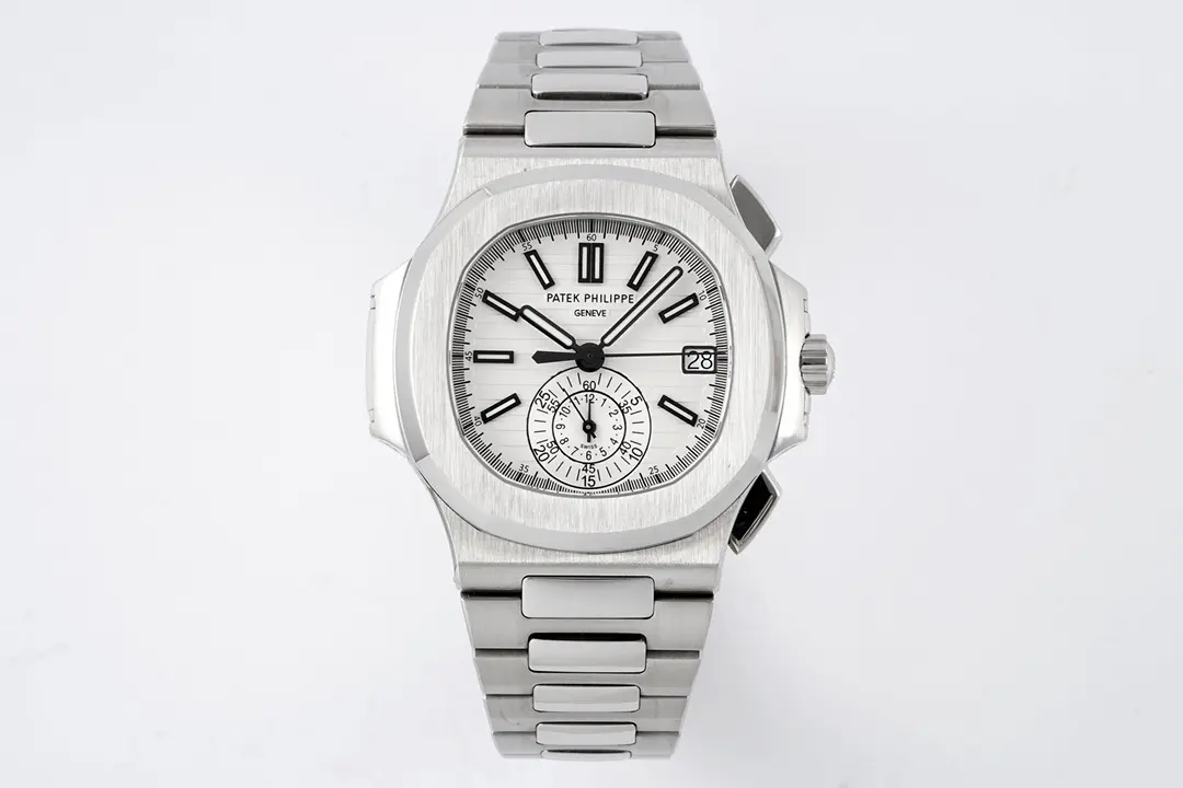 GR Factory Patek Philippe 5980 Silver Chronograph Super Clone Replica Watch FastDry 5680
