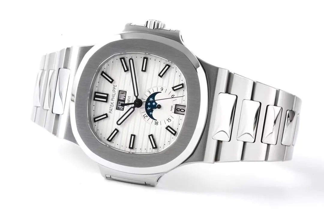 GR Factory Patek Philippe Nautilus 5726 1A Silver Super Clone Replica Watch Flexible 5710