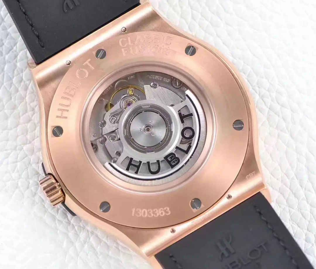 GS Factory Hublot  Fusion Super Clone Watch – Rose Gold with Black Dial AllSeason 5783