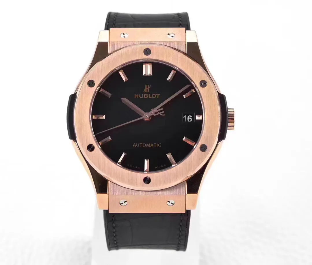 UrbanChic JB Factory Hublot  Fusion Super Clone Watch – Rose Gold with Black Dial 5966