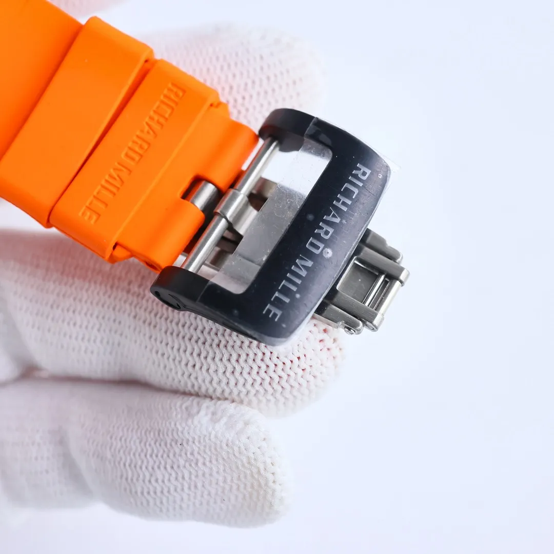 JB Factory Richard Mille RM011-FM Black Orange Super Clone Luxury Watch Upgraded 3643