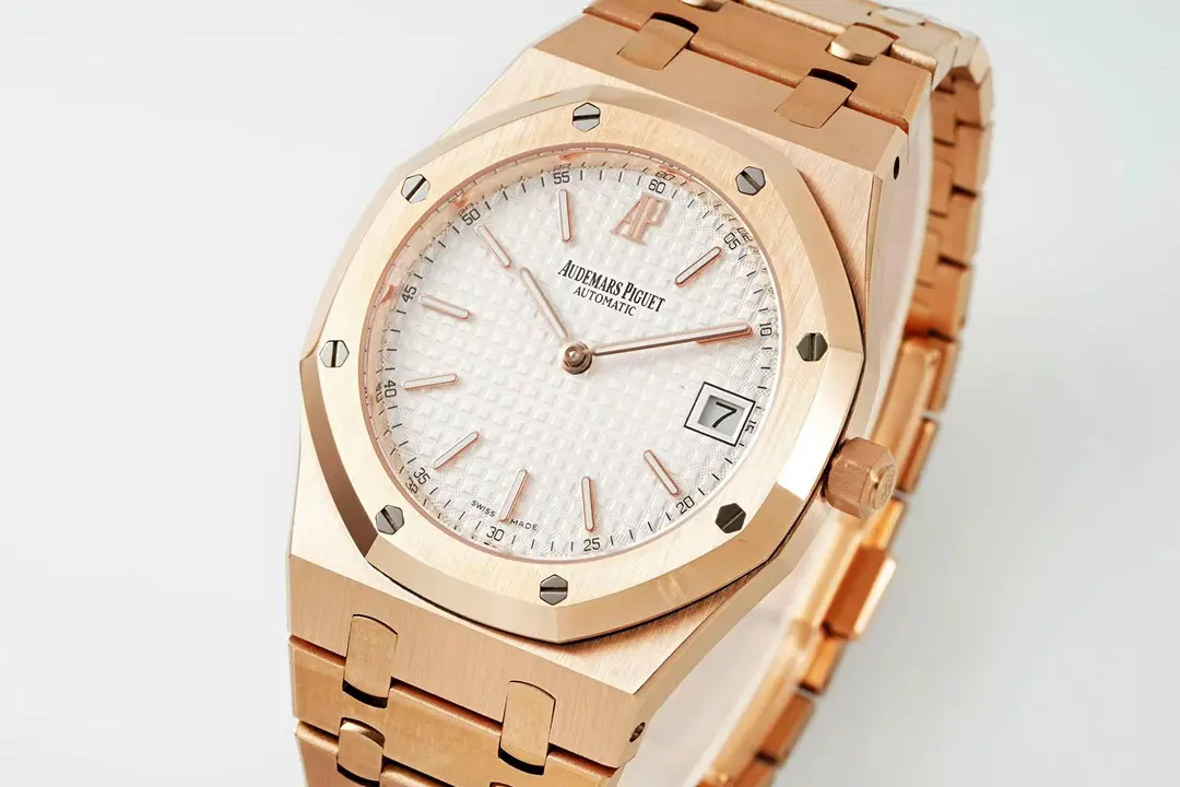Durable JF Factory Audemars Piguet Royal Oak 15202 Rose Gold Super Clone Replica Watch 6151