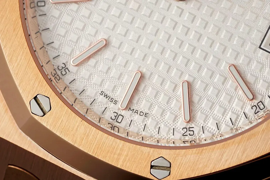 Durable JF Factory Audemars Piguet Royal Oak 15202 Rose Gold Super Clone Replica Watch 6151