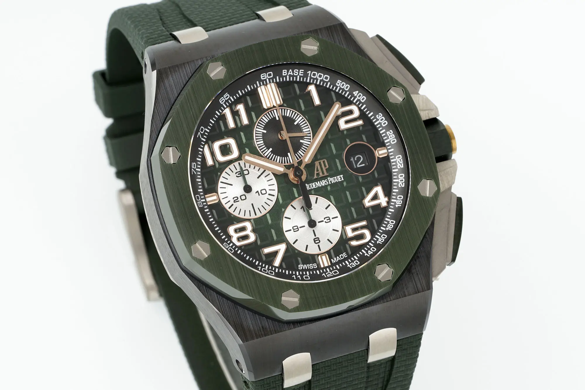 JF Factory Audemars Piguet Royal Oak Offshore 26400 Green Super Clone Watch Chic 6148