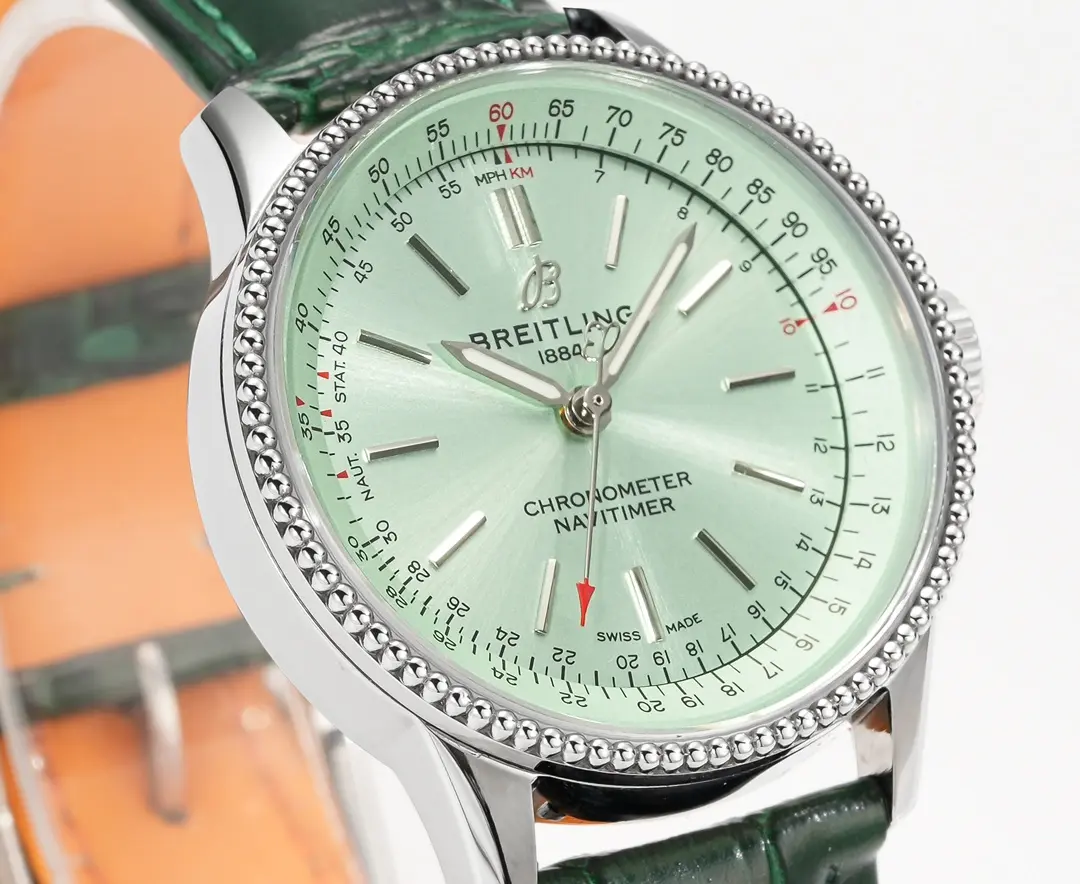 JF Factory Breitling Navitimer Automatic Green Leather – Super Clone Watch Colorful 2463