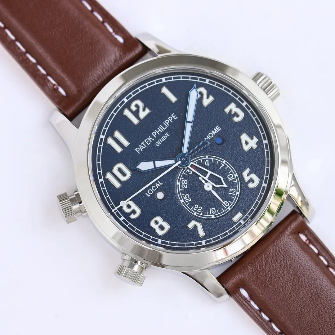 KM Factory Patek Philippe Calatrava 5524 Blue Dial Super Clone Replica Watch Sleek 6428