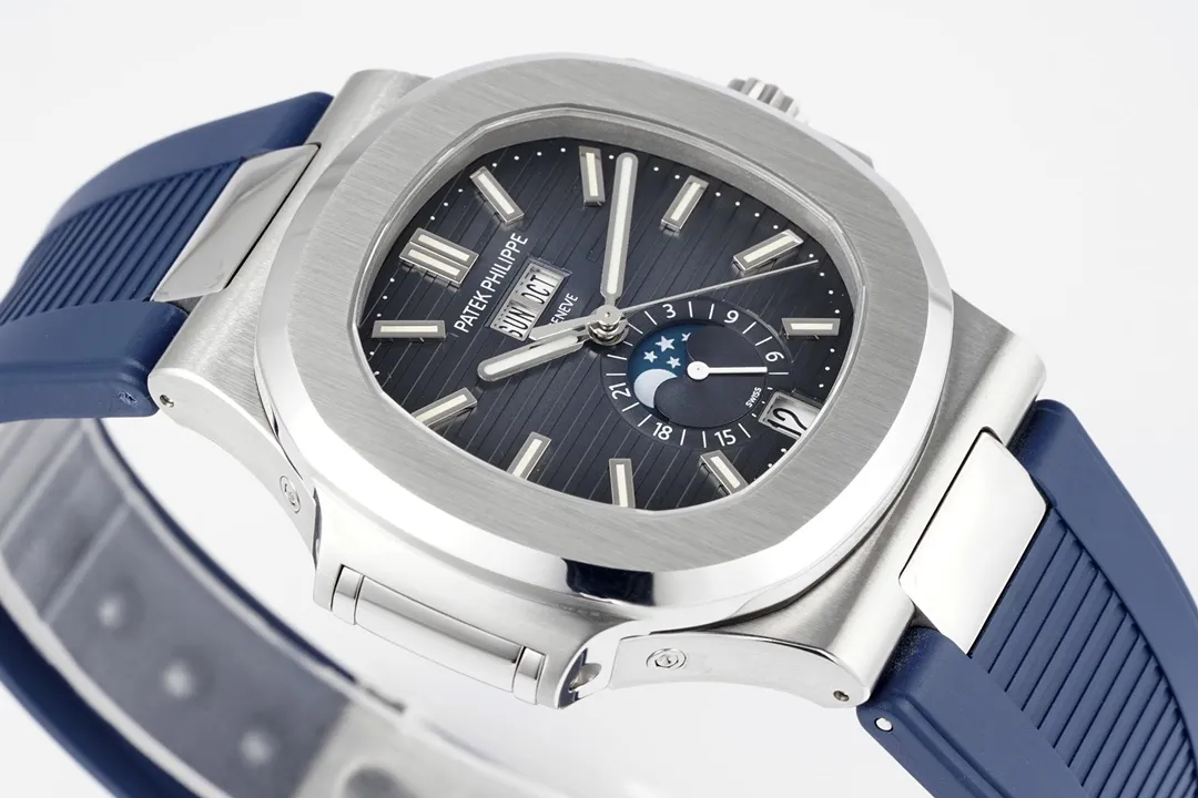 Effortless KM Factory Patek Philippe Nautilus 5726 1A Blue Rubber Super Clone Replica Watch 6380