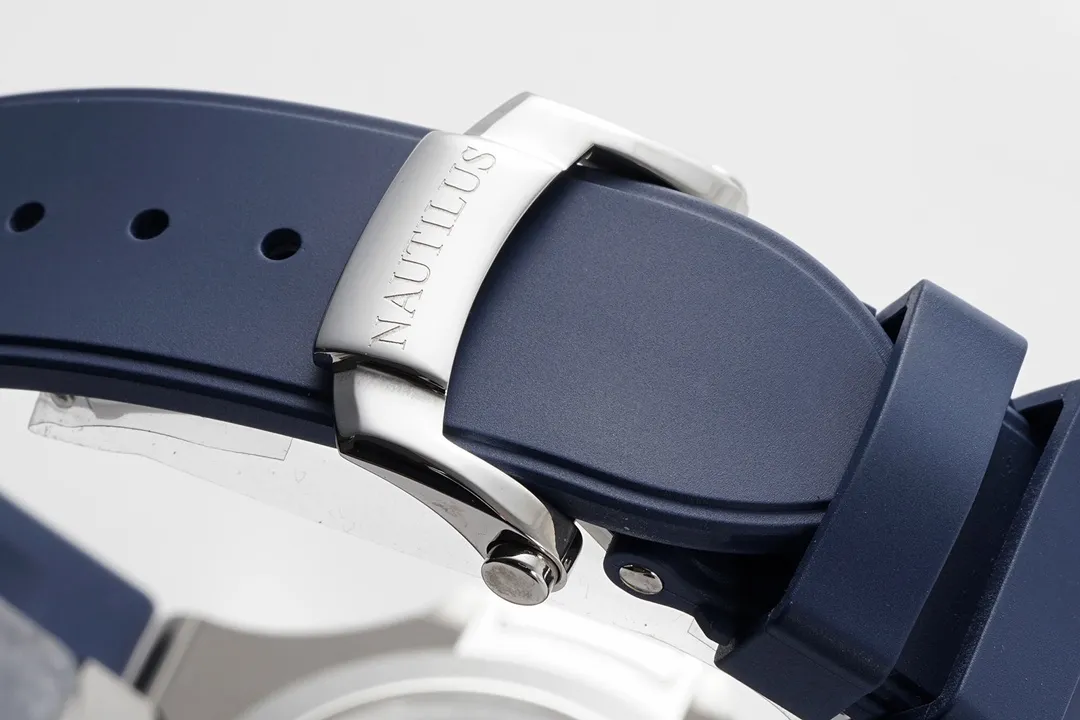 Effortless KM Factory Patek Philippe Nautilus 5726 1A Blue Rubber Super Clone Replica Watch 6380