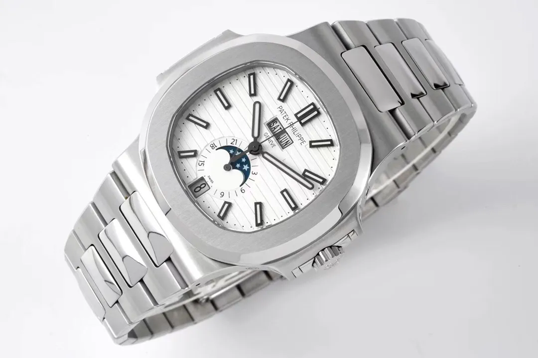 Effortless KM Factory Patek Philippe Nautilus 5726 1A Silver Super Clone Replica Watch 3304