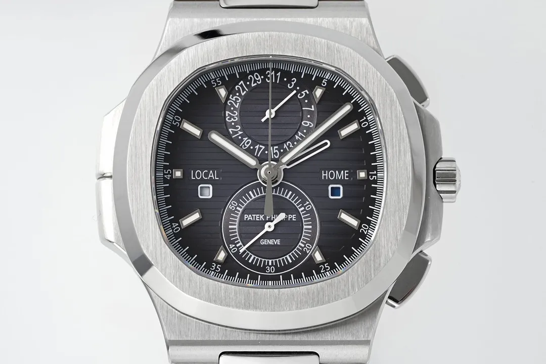 KM Factory SPP Nautilus 5990 1A Dual Time Steel Super Clone Watch TravelReady 6399
