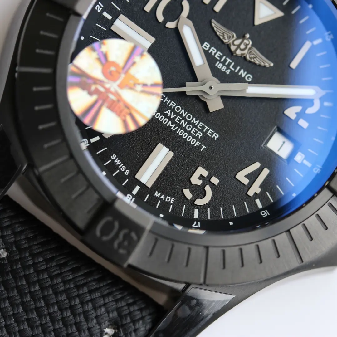 OdorResistant KOR Factory Breitling Avenger Automatic 45 Seawolf Black – Super Clone Watch 2317