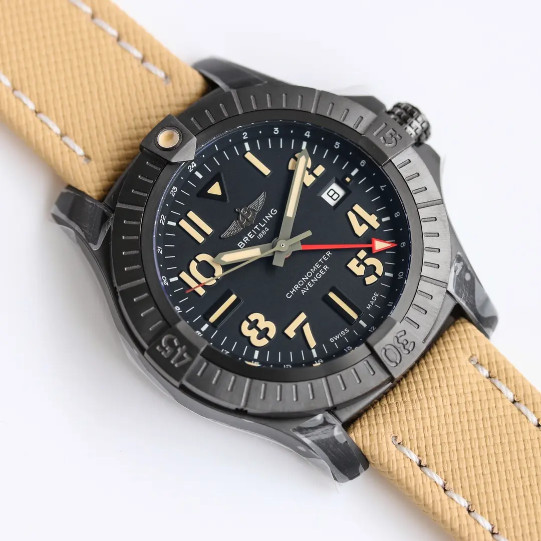 SmartChoice KOR Factory Breitling Avenger GMT 45 Night Mission Black – Super Clone Watch 2335