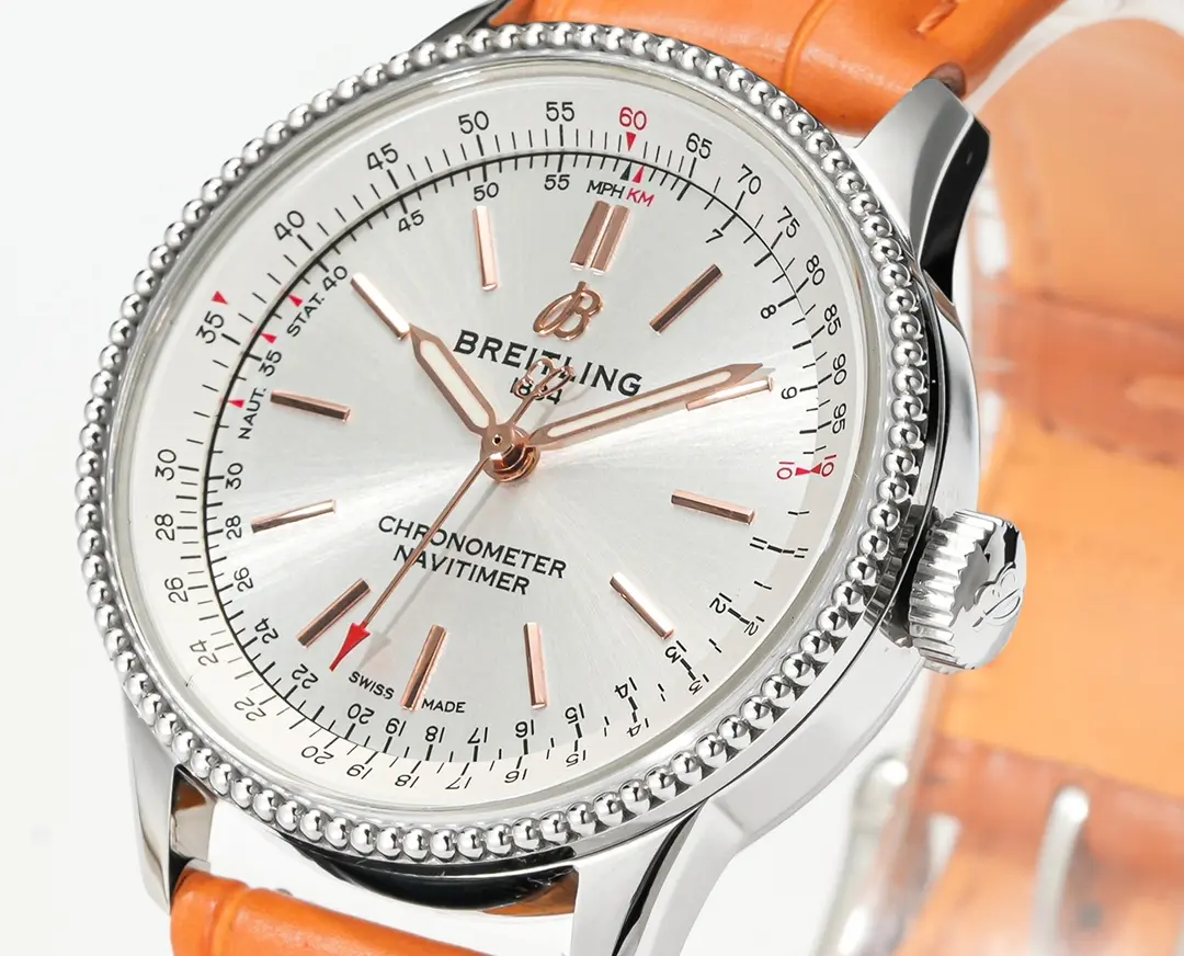 Practical KOR Factory Breitling Navitimer Automatic Orange Leather – Super Clone Watch 6470