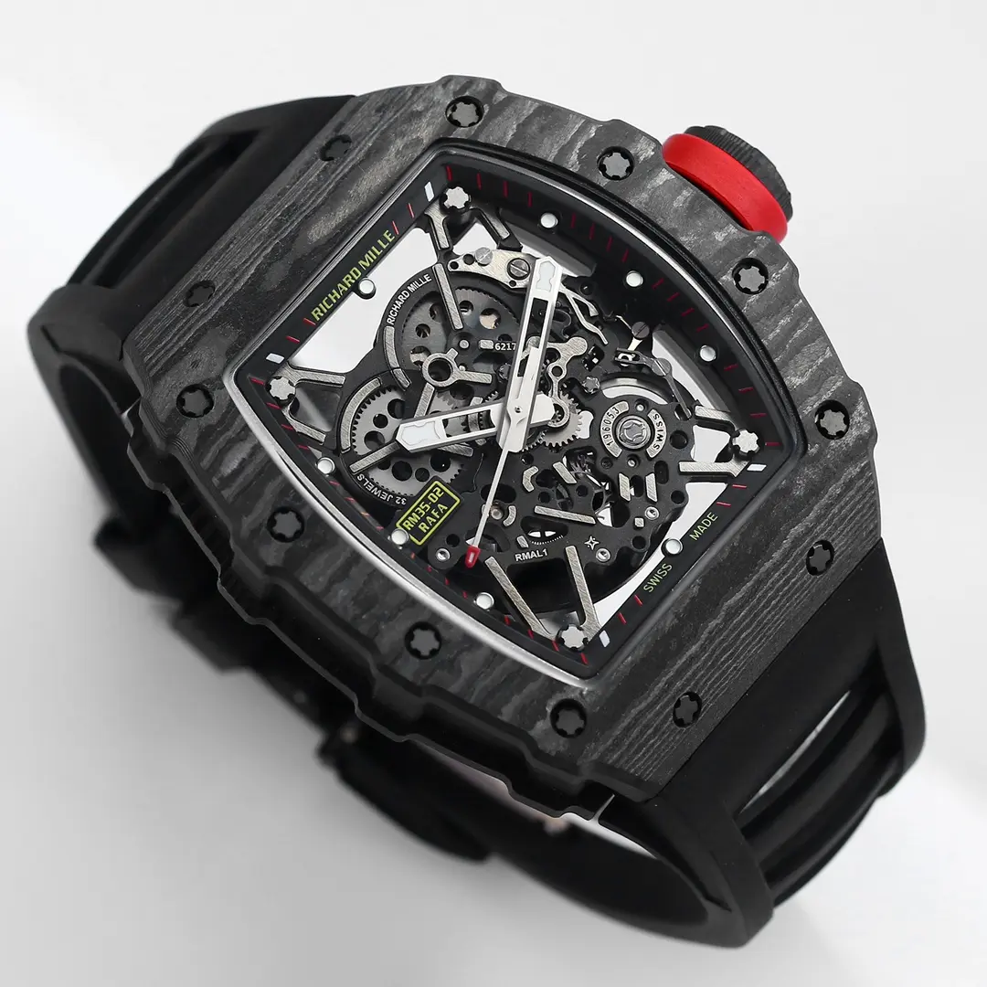 TimelessDesign KV Factory Richard Mille RM 35-02 Rafael Nadal Black Super Clone Luxury Watch 6495