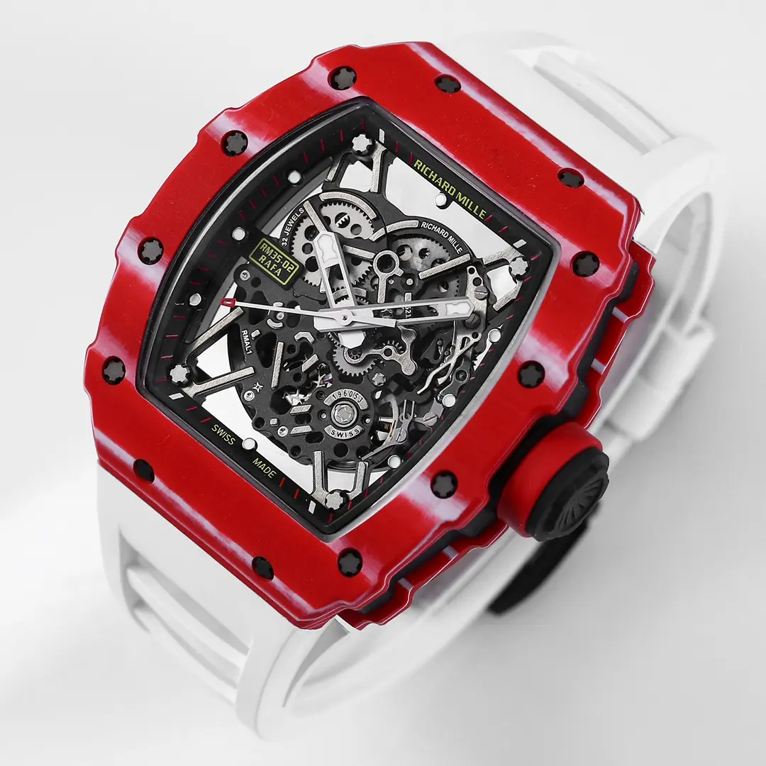KV Factory Richard Mille RM 35-02 Red Rafael Nadal Super Clone Luxury Watch DailyWear 6538
