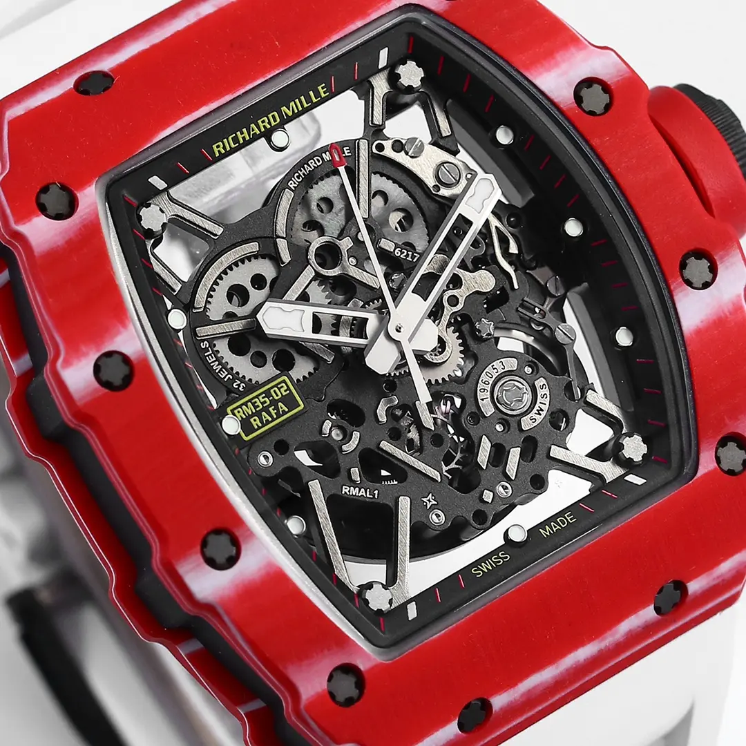KV Factory Richard Mille RM 35-02 Red Rafael Nadal Super Clone Luxury Watch DailyWear 6538