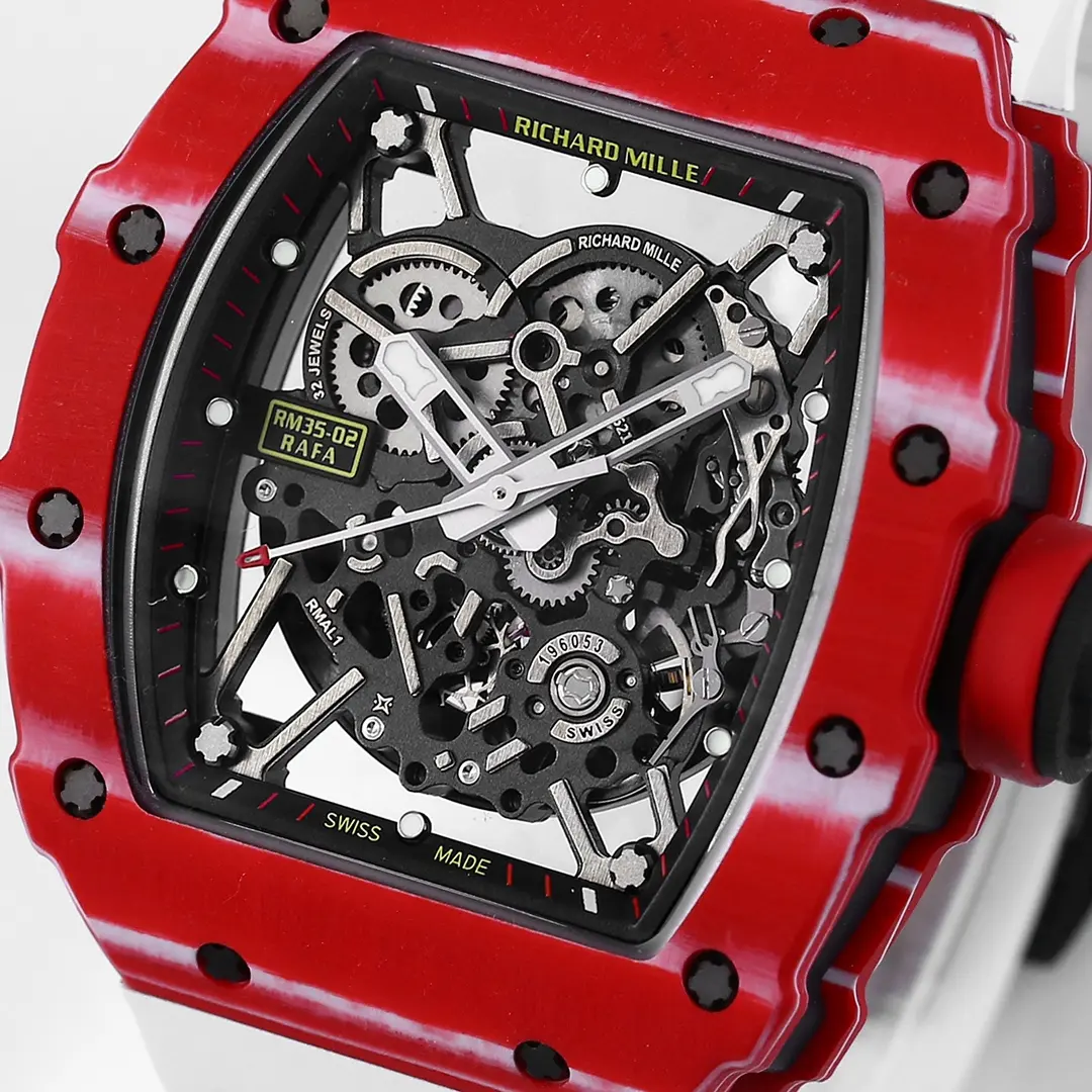 KV Factory Richard Mille RM 35-02 Red Rafael Nadal Super Clone Luxury Watch DailyWear 6538