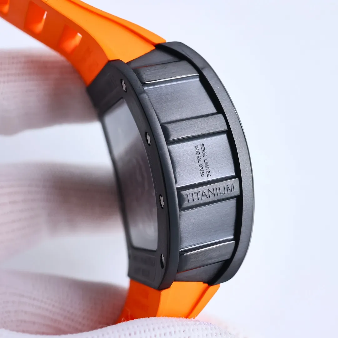 Sophisticated KV Factory Richard Mille RM011-FM Black Orange Super Clone Luxury Watch 6536