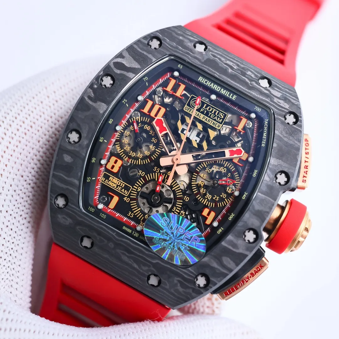 Stretchable KV Factory Richard Mille RM011-FM Titanium Red Strap –  Super Clone Watch 6531