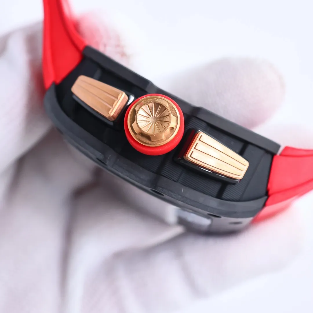 Stretchable KV Factory Richard Mille RM011-FM Titanium Red Strap –  Super Clone Watch 6531