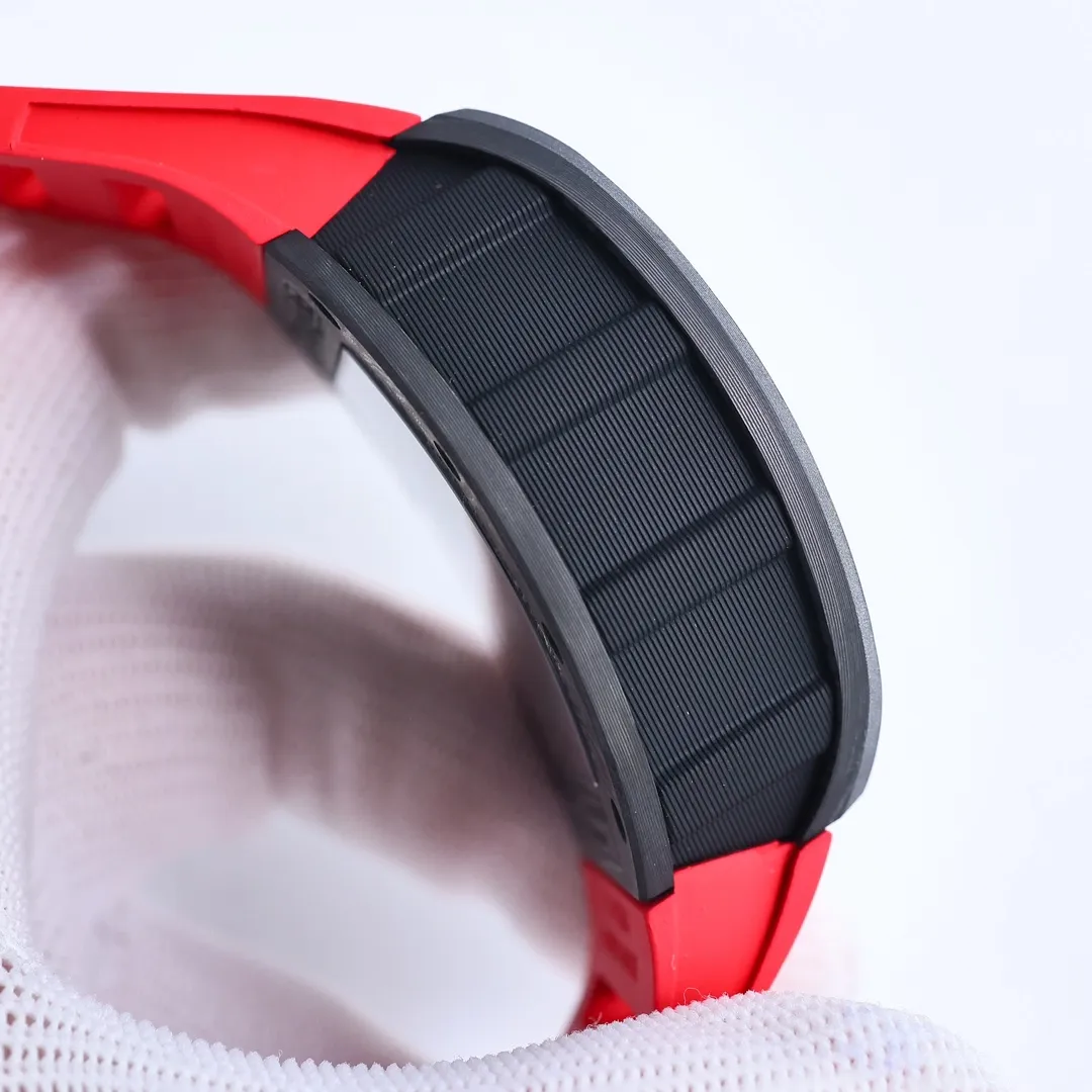 Stretchable KV Factory Richard Mille RM011-FM Titanium Red Strap –  Super Clone Watch 6531