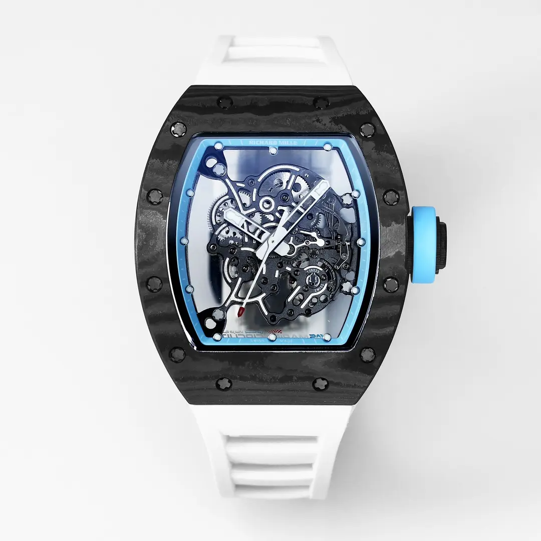 KV Factory Richard Mille RM055 Carbon Fiber Blue Super Clone Luxury Watch ComfortFit 3772