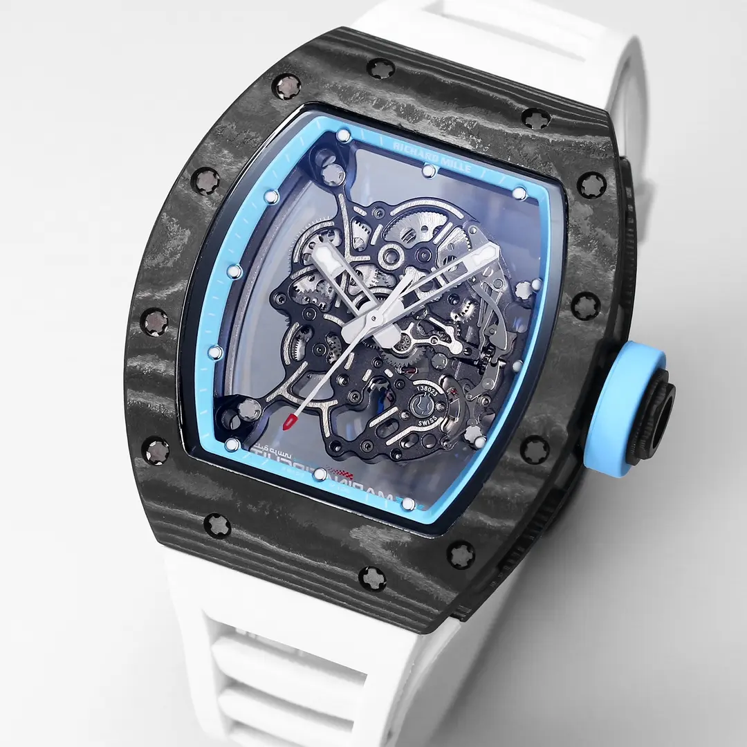 KV Factory Richard Mille RM055 Carbon Fiber Blue Super Clone Luxury Watch ComfortFit 3772