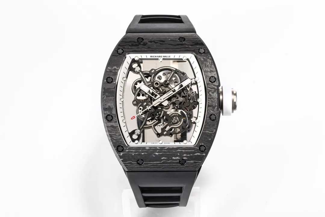 Comfortable KV Factory Richard Mille RM055 NTPT Carbon Black Super Clone Luxury Watch 6526