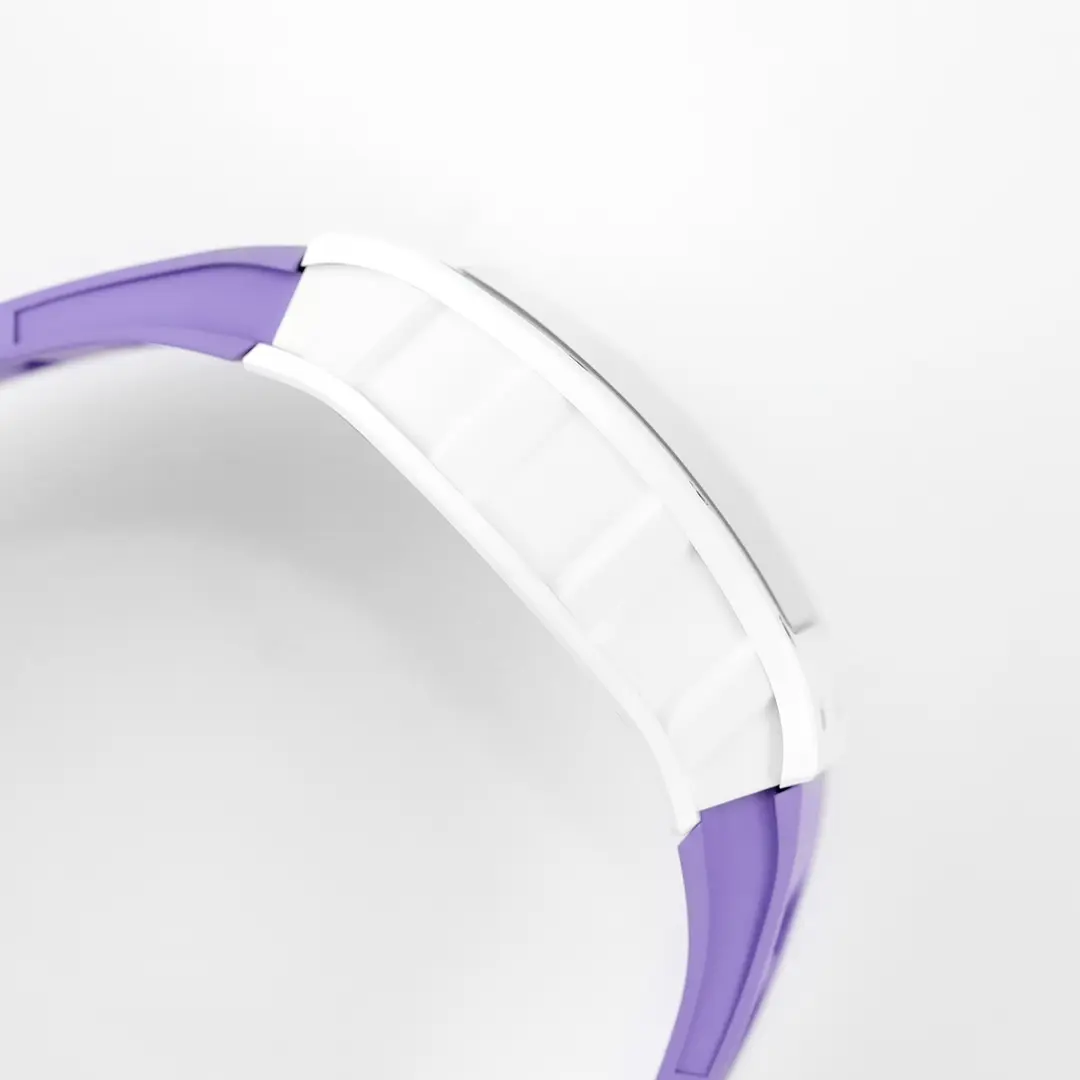 KV Factory Richard Mille White Ceramic Purple Strap – Super Clone Watch Replica Upgraded 3682