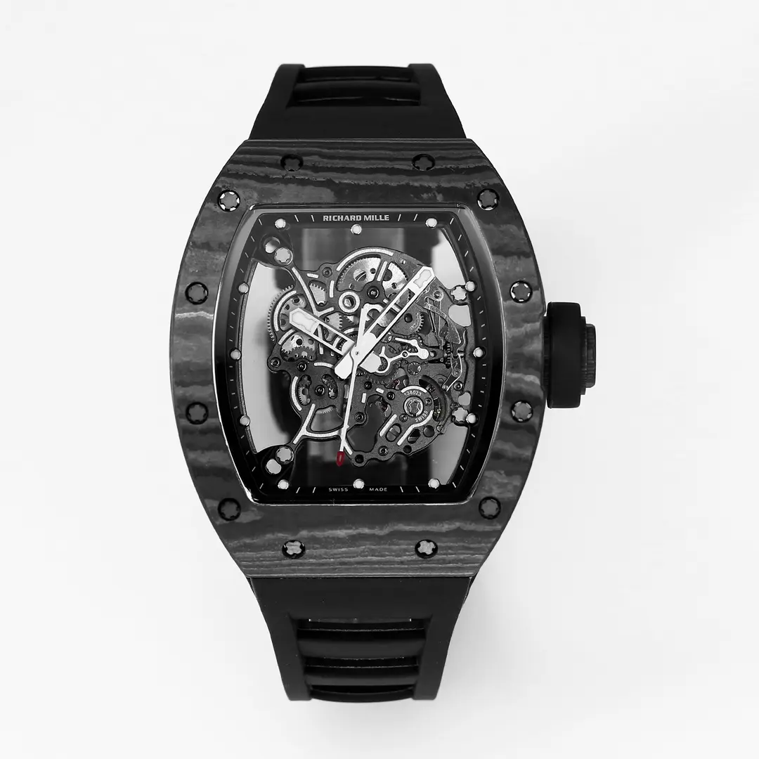 Colorful RM Factory Richard Mille RM055 Carbon Fiber Black Rubber Super Clone Luxury Watch 7389